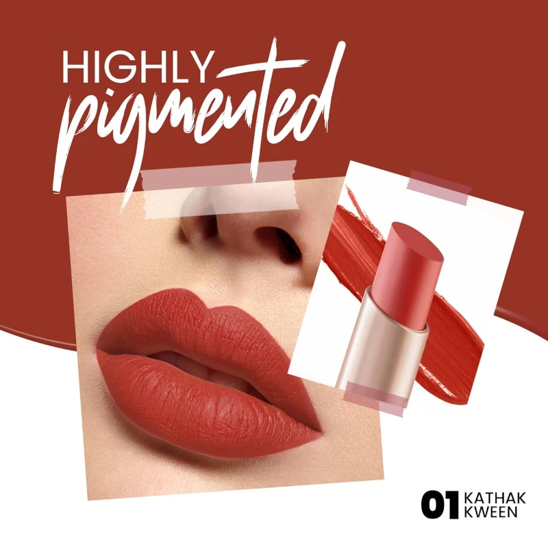 MARS Creamy Matte Long Lasting Lipstick for Women | Creamy Lipstick | Single Swipe Application | Smooth & Light Weight (3.2 gm) (06-Bhangra Bloom) thumbnail 7